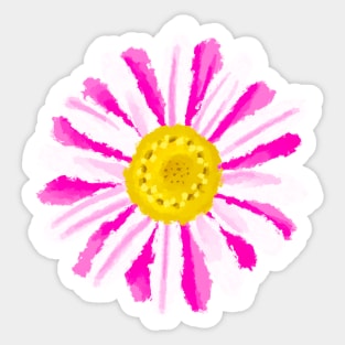 Pink Summer Daisy Sticker
